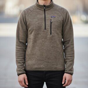 Patagonia Men's Better Sweater 1/4 Zip Fleece Pullover Pale Khaki Medium 🏔️